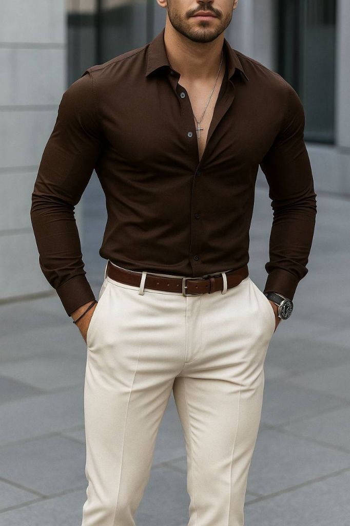 Коричневая рубашка